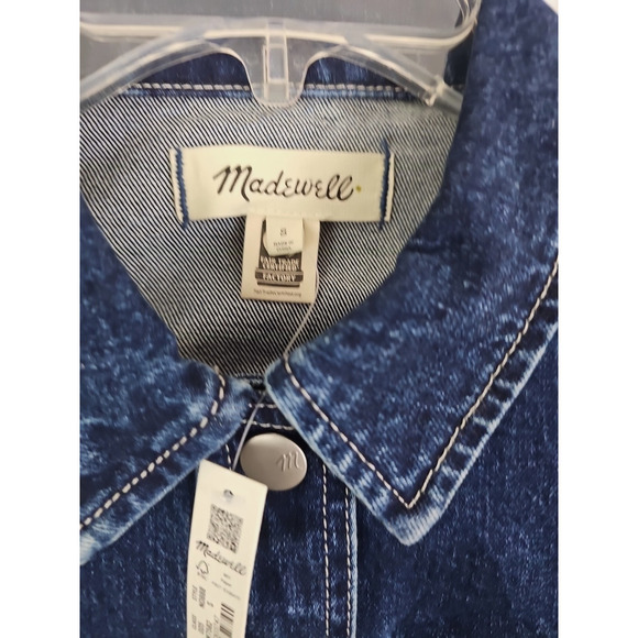 MADEWELL ~Woman Size S~ Blue Denim Vest Button-Up, Pockets NWT. - Picture 4 of 13